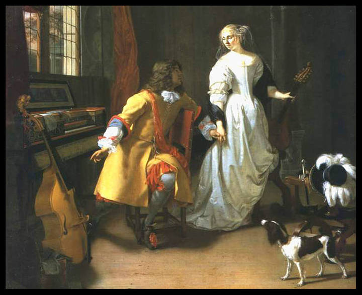 Elegant Couple (A Musical Interlude) by Jan Verkolje, c.1674